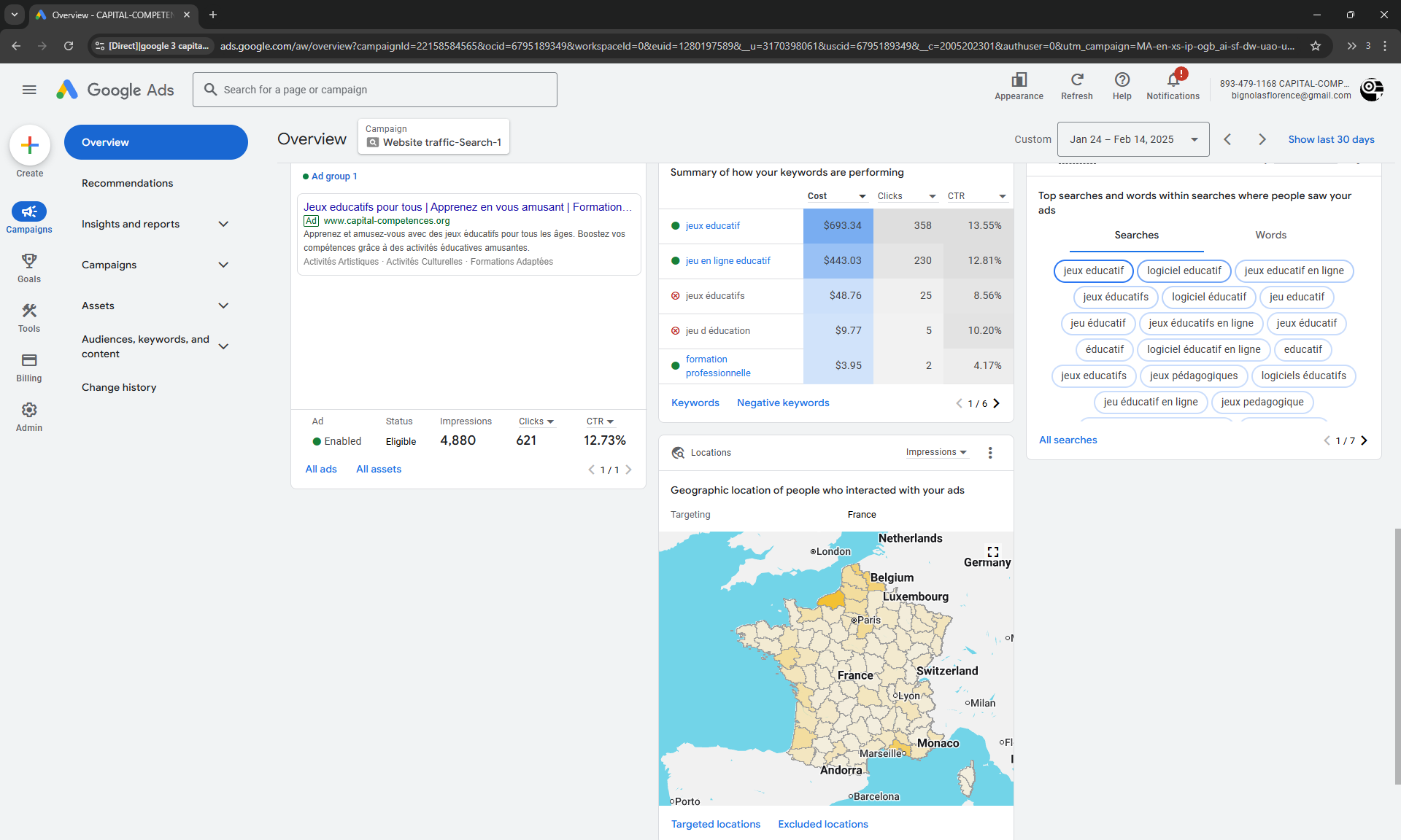 Google Ads Keywords Performance